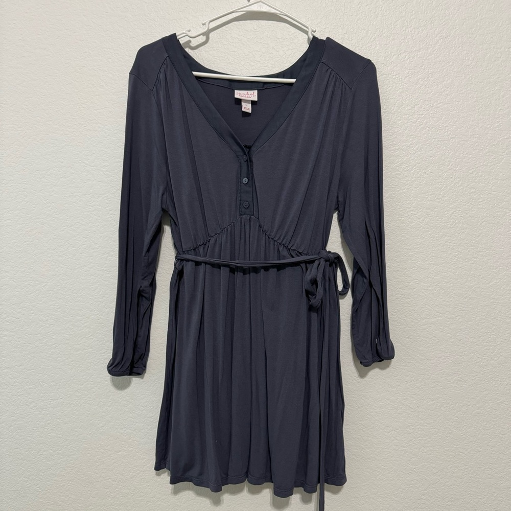 Women’s Large Maternity Long Sleeve Button-Front Top - Isabel by Ingrid & Isabel